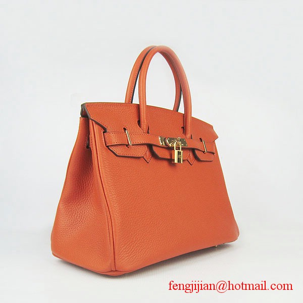 Hermes Birkin 30cmTogo Bag Light Orange 6088 Hermes Birkin 30cmTogo Bag Light Orange 6088